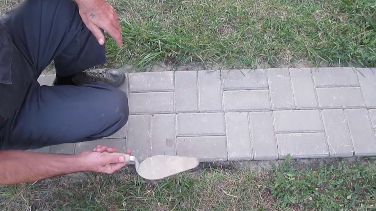 Как уложить тротуарную плитку без бордюра
